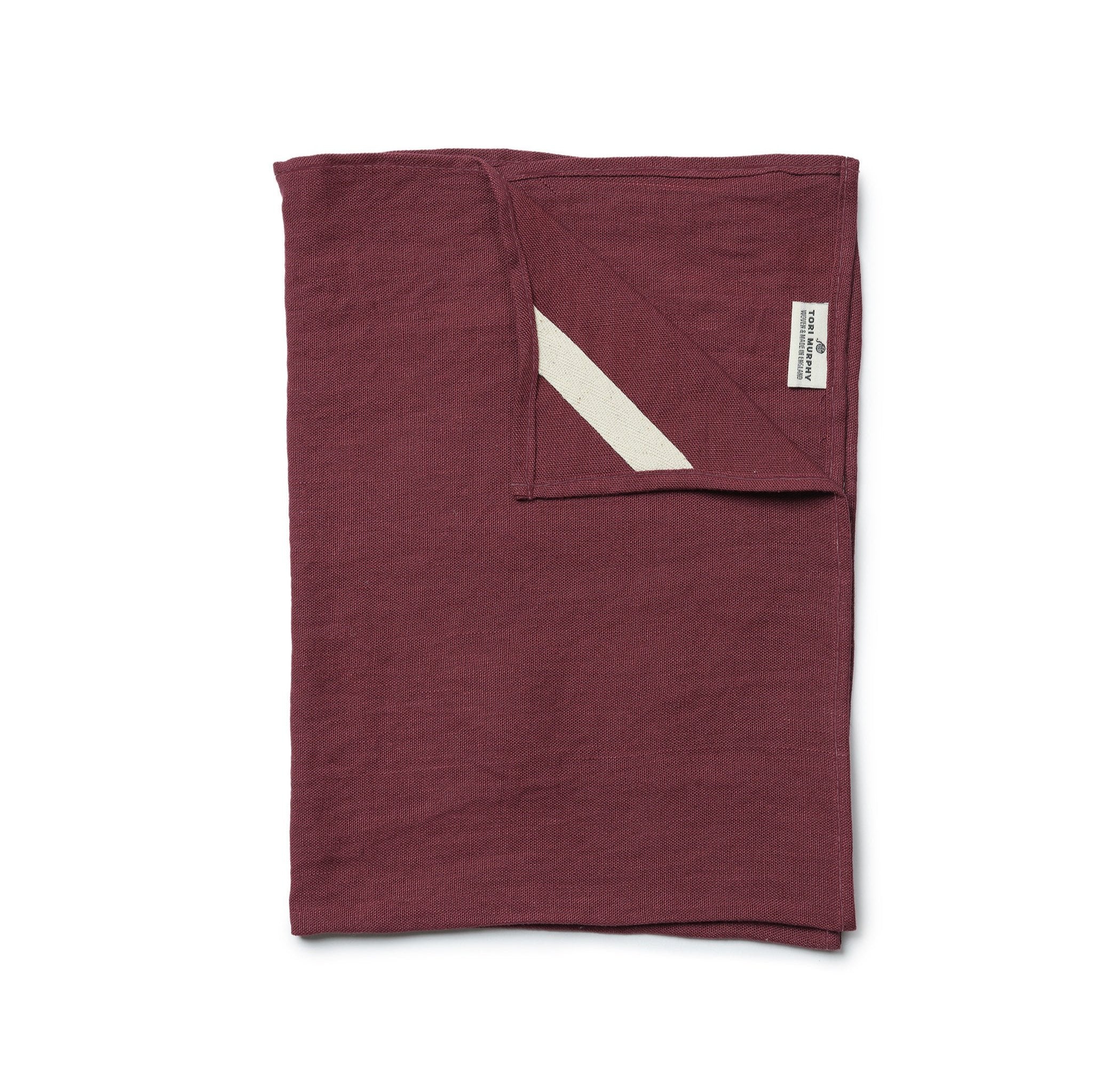 NEW Linen Tea Towel Burnt Cherry