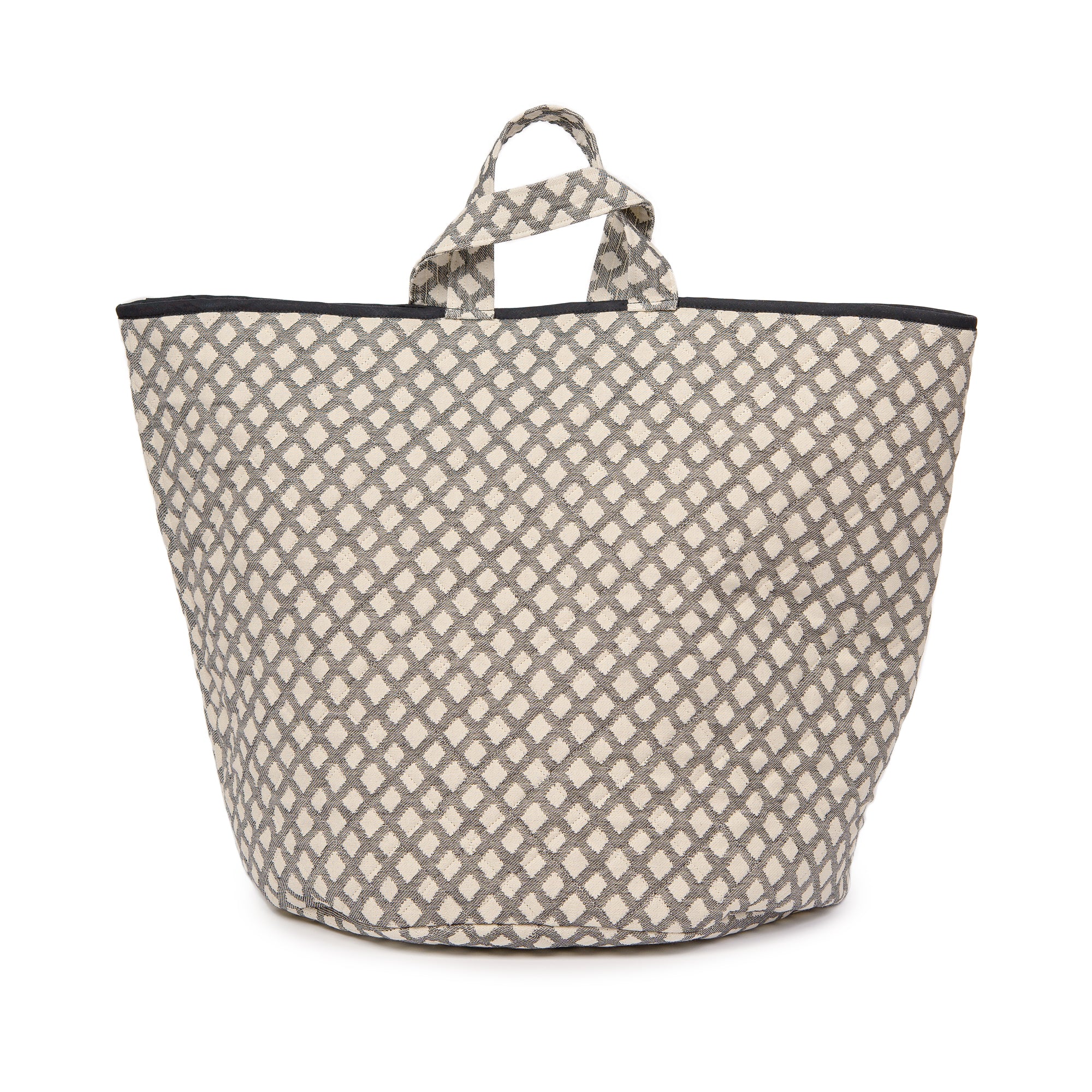 Cadogan Check Storage Basket Black